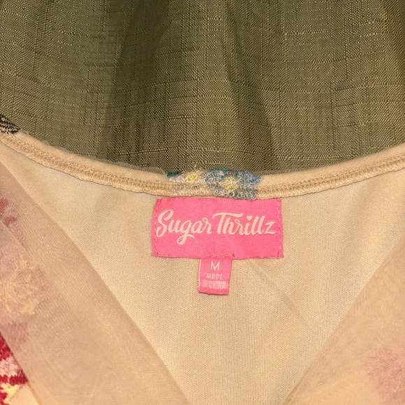 Sugar Thrillz Off Shoulder Floral Mini Dress - Picture 2 of 6